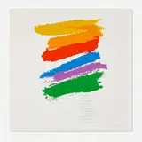 promise by Corita Kent, 1978, screenprint in colors, sold May 2024