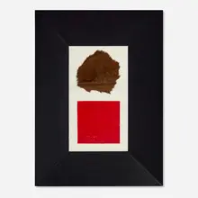 Tony Tasset, Domestic Abstraction, 1986, fur, leather, frame