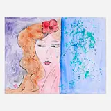 Walasse Ting, Untitled (Portrait of a Woman)