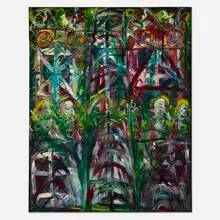 Untitled by Luciano Lattanzi, 1959, oil on canvas board, sold May 2024