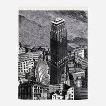 The Urban Cabbage by David Gilhooly, 2009, printed paper collage, sold May 2024