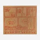 Keith Haring, Plate 13 Photostat (from the Blueprint Drawings portfolio)