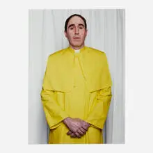 Adam McEwen, Self-portrait as a Benedictine Monk in Yellow, 2010, digital c-print