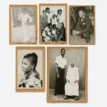 Malick Sidibé, Five works, 1966-2003, vintage gelatin silver print, paint, glass, cardboard, tape and string