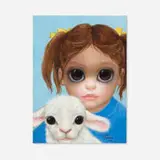Margaret Keane, Untitled (Girl with Lamb)