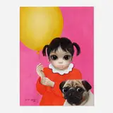 Margaret Keane, Untitled (Girl with Pug)