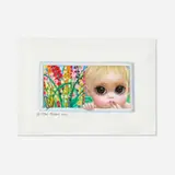 Margaret Keane, Untitled (Girl with Hollyhock)