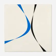 José de Rivera, Blue Black, 1945, oil on canvas