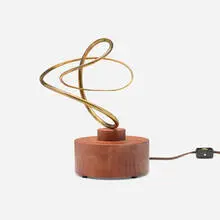 José de Rivera, Construction 9-82 (Kinetic Sculpture), 1982, brass, mahogany