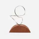José de Rivera, Construction 6-52, 1952, stainless steel, mahogany