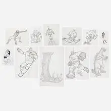 Geof Darrow, Art and ephemera, ink on paper, bound printed paper