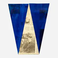 Kate Shepherd, Untitled (Pennant), 2010, acrylic on newsprint