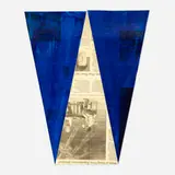 Kate Shepherd, Untitled (Pennant), 2010, acrylic on newsprint