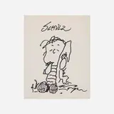 Charles M. Schulz, Untitled (Linus and his Blanket), ink on cardstock