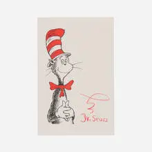 The Cat in the Hat by Dr. Seuss, lithograph in colors on paper, sold May 2024