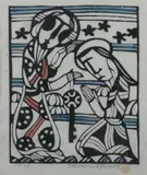 Sadao Wanatabe, Untitled, Woodblock print