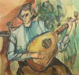 Gustav Trois, Lady with Mandolin