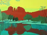 Hinson Cole, CATHEDRAL ROCK, identified, Oil on canvas