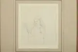 English School, Girl with Bouquet, GIRL WITH BOUQUET, pencil