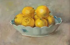 Anne Lloyd, Bowl of Lemons, Oil on canvas
