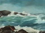 Regina Crawford, High Surf, Oil on canvas