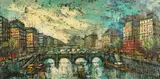 Bernard Buffet, Venetian Canal, VENETIAN CANAL, oil on canvas