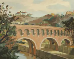 Margaret Appich, Dumbarton Bridge, Oil on canvas