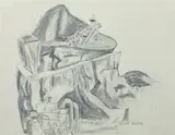 Peter Blume, Study for 'The Hill', Pencil