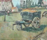 Maurice Leclercq, The Hay Cart, Oil on canvas