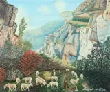 Narcissa Belle, Shepherd, Oil on canvas