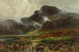 Mountain Landscape by Continental School, Oil on canvas, sold Apr 2013
