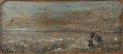 Louis Eilshemius, Landscape with Birds, Oil on board