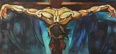 Thawan Duchanee, Christ on the Cross, Oil on canvas