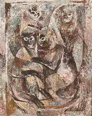 S. Tantisuk, Figures, Acrylic on canvas