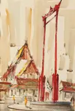 Kid. Kasalwat, Wat Suthat and the Great Swing, Ink and color on paper