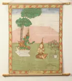 Ratanakosin School, Life of Buddha, Six ink and color on cloth