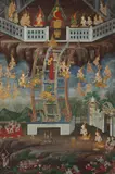 Ratanakosin School, Life of Buddha, Ink, color and gold on cloth