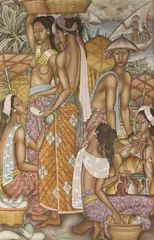 Figures by Dw. B. Tubedil, Ink and color on cloth, sold Jun 2013