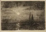 James McBey, Moonlit Seascape