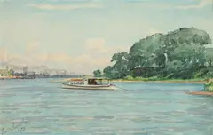 Louis Feuchter, Chesapeake Bay Work Boat, Watercolor