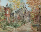 Church Yard by Lily Gabriella Spandorf, Gouache, sold Jun 2013