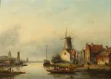 J.J.C. Spatir, Evening Over White, Oil on panel