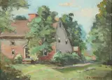 Jessie Gary Bradley, Home in the Country, Oil on board