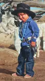 Ray Swanson, Navajo Boy with Goats