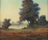 D. Gibbs, Friends, Oil on canvas