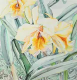 Yellow Iris by Patricia Tobacco Forrester, Watercolor, sold Jun 2013