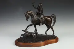 The Falconer by Judy Nordquist, Bronze - Height: 13 in. x 18 in, offered Jun 2013