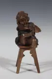 Juan Clara, Young Girl With Shoe, Bronze; signed