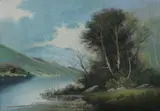 Continental School, SEASIDE and LANDSCAPE: TWO WORKS, SEASIDE and LANDSCAPE: TWO WORKS, pastel on board