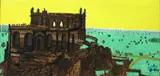Hinson Cole, Palace Atop Golconda Fortress, Oil on board